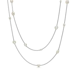 Tiffany & Co. Elsa Peretti® Pearls by the Yard™ sprinkle necklace in sterling silver. | ^ Necklaces & Pendants|Sterling Silver Jewelry