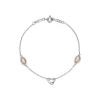 Tiffany & Co. Elsa Peretti® Pearls by the Yard™ Open Heart bracelet in silver with pearls. | ^ Bracelets|Sterling Silver Jewelry