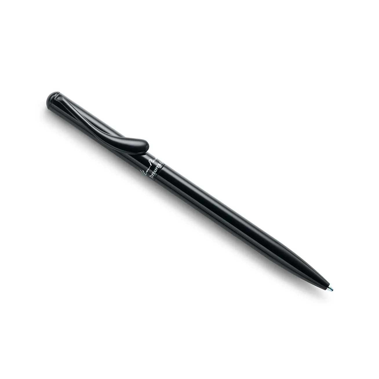 Tiffany & Co. Elsa Peretti® retractable ballpoint pen in black lacquer finish over brass. | ^ Stationery, Games & Unique Objects|Games & Novelties