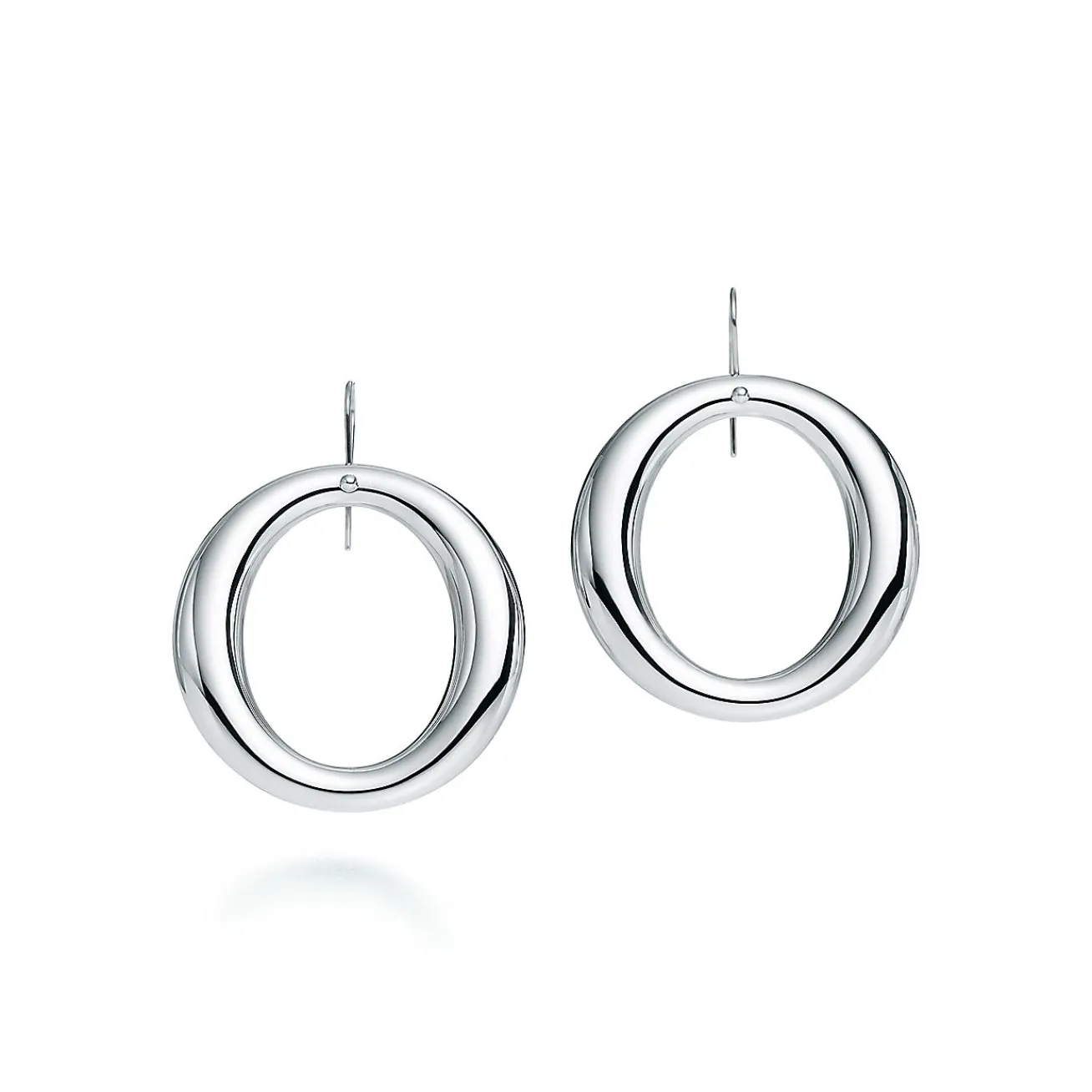 Tiffany & Co. Elsa Peretti® Sevillana™ hook earrings in sterling silver, medium. | ^ Earrings|Bold Silver Jewelry