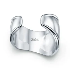 Tiffany & Co. Elsa Peretti® small Bone cuff in sterling silver with turquoise, 43 mm wide. | ^ Bracelets|Colored Gemstone Jewelry