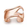 Tiffany & Co. Elsa Peretti® Small Bone Cuff in Rose Gold with White Jade, 43 mm Wide | ^ Bracelets|Rose Gold Jewelry