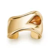 Tiffany & Co. Elsa Peretti® Small Bone Cuff in Yellow Gold with Tiger's Eye, 43 mm Wide | ^ Bracelets|Gold Jewelry