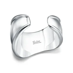 Tiffany & Co. Elsa Peretti® small Bone cuff in sterling silver with tiger's eye, 43 mm wide. | ^ Bracelets|Sterling Silver Jewelry