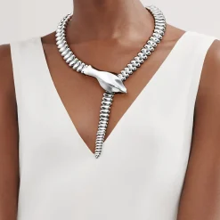 Tiffany & Co. Elsa Peretti® Snake Necklace in Sterling Silver | ^ Necklaces & Pendants|Sterling Silver Jewelry