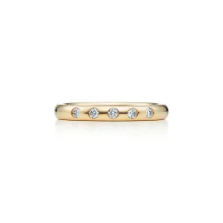 Tiffany & Co. Elsa Peretti® stacking band ring in 18k gold with diamonds. | ^Women Rings|Gold Jewelry