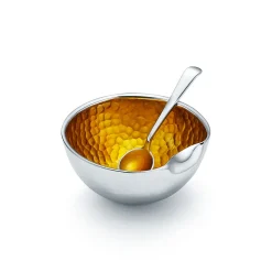 Tiffany & Co. Elsa Peretti® Thumbprint bowl in sterling silver with yellow enamel finish. | ^ Tableware|Decor