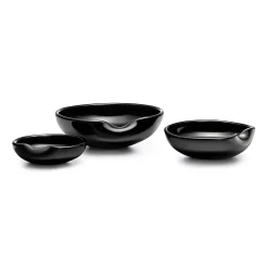 Tiffany & Co. Elsa Peretti® Thumbprint Dishes in Black Venetian Glass, Set of Three | ^ Tableware|Elsa Peretti Home