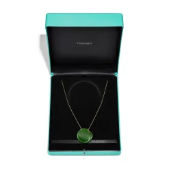 Tiffany & Co. Elsa Peretti® Touchstone Pendant in Green Jade and Yellow Gold | ^ Necklaces & Pendants|New Jewelry