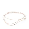 Tiffany & Co. Elsa Peretti® Wave necklace in 18k rose gold with diamonds. | ^ Necklaces & Pendants|Gold Jewelry