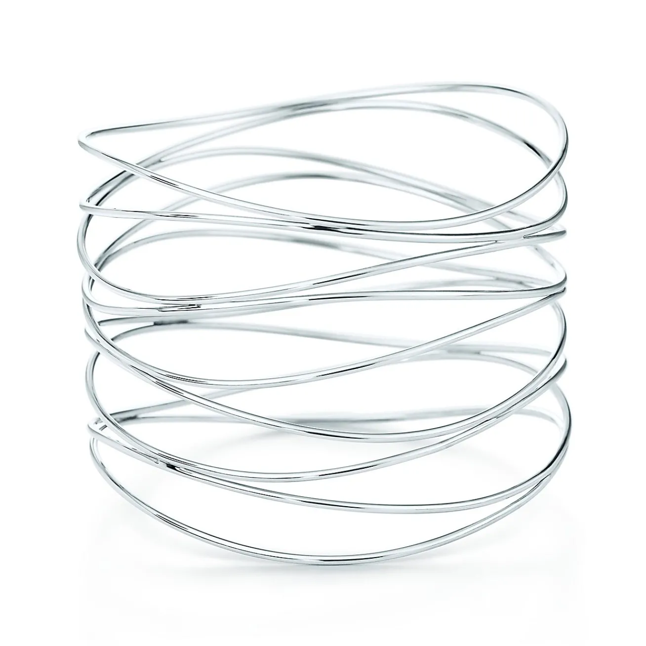 Tiffany & Co. Elsa Peretti® Wave nine-row bangle in sterling silver, medium. | ^ Bracelets|Sterling Silver Jewelry