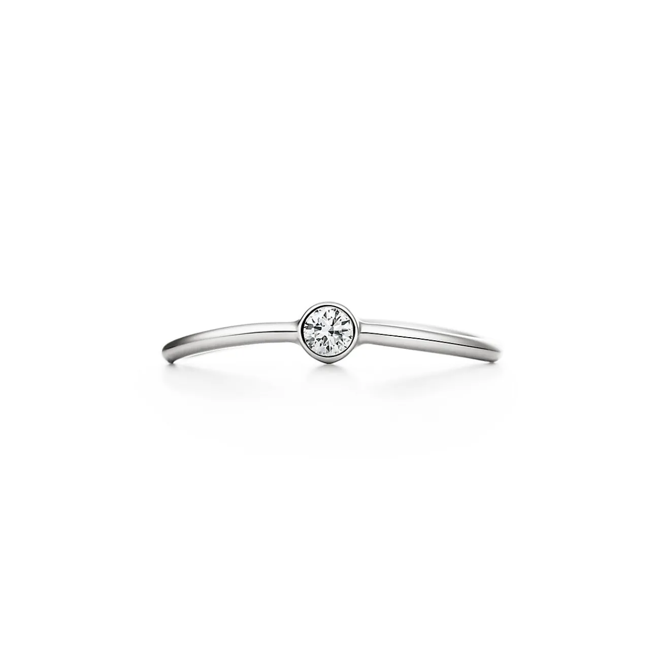 Tiffany & Co. Elsa Peretti® Wave single-row diamond ring in platinum. | ^ Platinum Jewelry|Diamond Jewelry