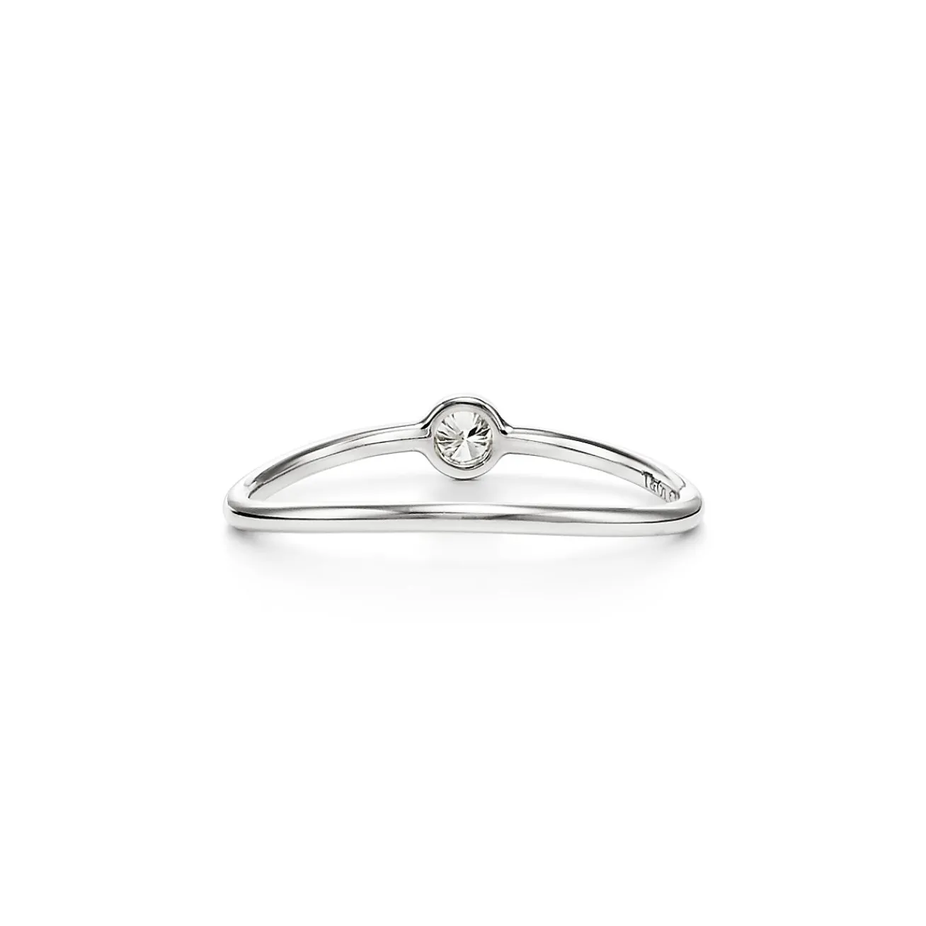 Tiffany & Co. Elsa Peretti® Wave single-row diamond ring in platinum. | ^ Platinum Jewelry|Diamond Jewelry