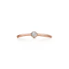 Tiffany & Co. Elsa Peretti® Wave single-row diamond ring in 18k rose gold. | ^ Rings|Elsa Peretti®