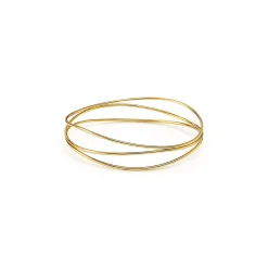 Tiffany & Co. Elsa Peretti® Wave three-row bangle in 18k gold, medium. | ^ Bracelets|Gold Jewelry
