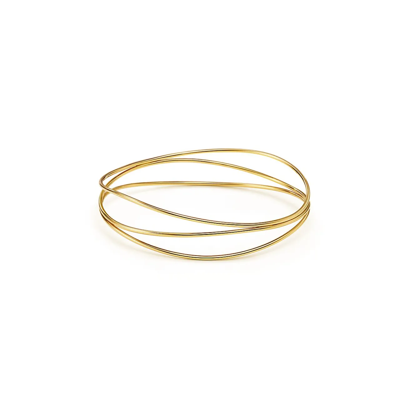 Tiffany & Co. Elsa Peretti® Wave three-row bangle in 18k gold, medium. | ^ Bracelets|Gold Jewelry