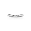 Tiffany & Co. Elsa Peretti® wedding band in platinum with diamonds, 2 mm wide. | ^ Rings|Platinum Jewelry