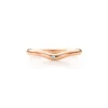 Tiffany & Co. Elsa Peretti® wedding band ring with a diamond in 18k rose gold, 2 mm wide. | ^Women Rings|Rose Gold Jewelry