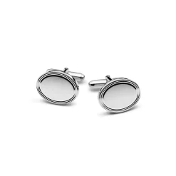 Tiffany & Co. Engine-turned Oval Cuff Links in Silver | ^ Him|Gifts for Him