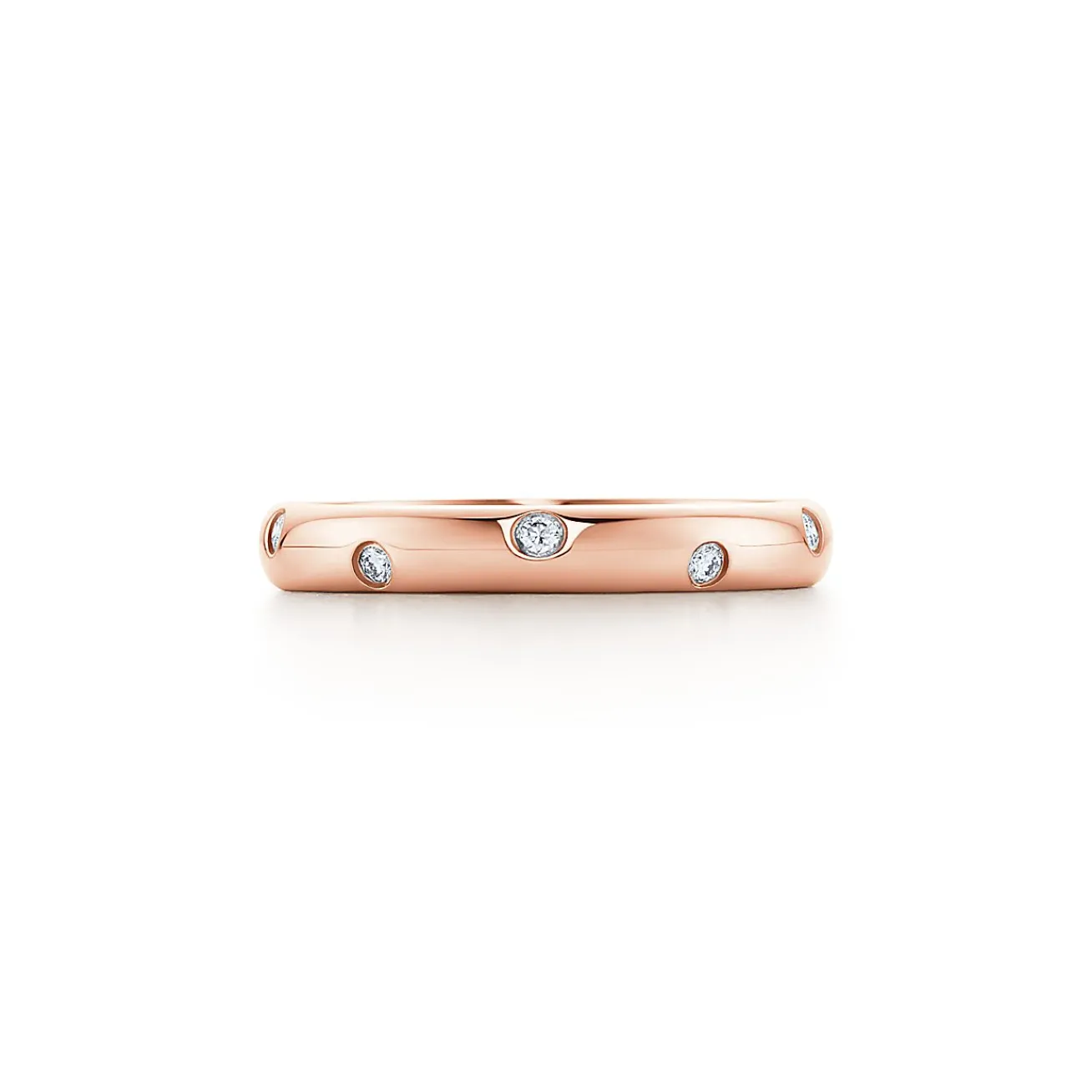 Tiffany & Co. Etoile band ring in 18k rose gold with diamonds, 3 mm wide. | ^Women Rings|Rose Gold Jewelry