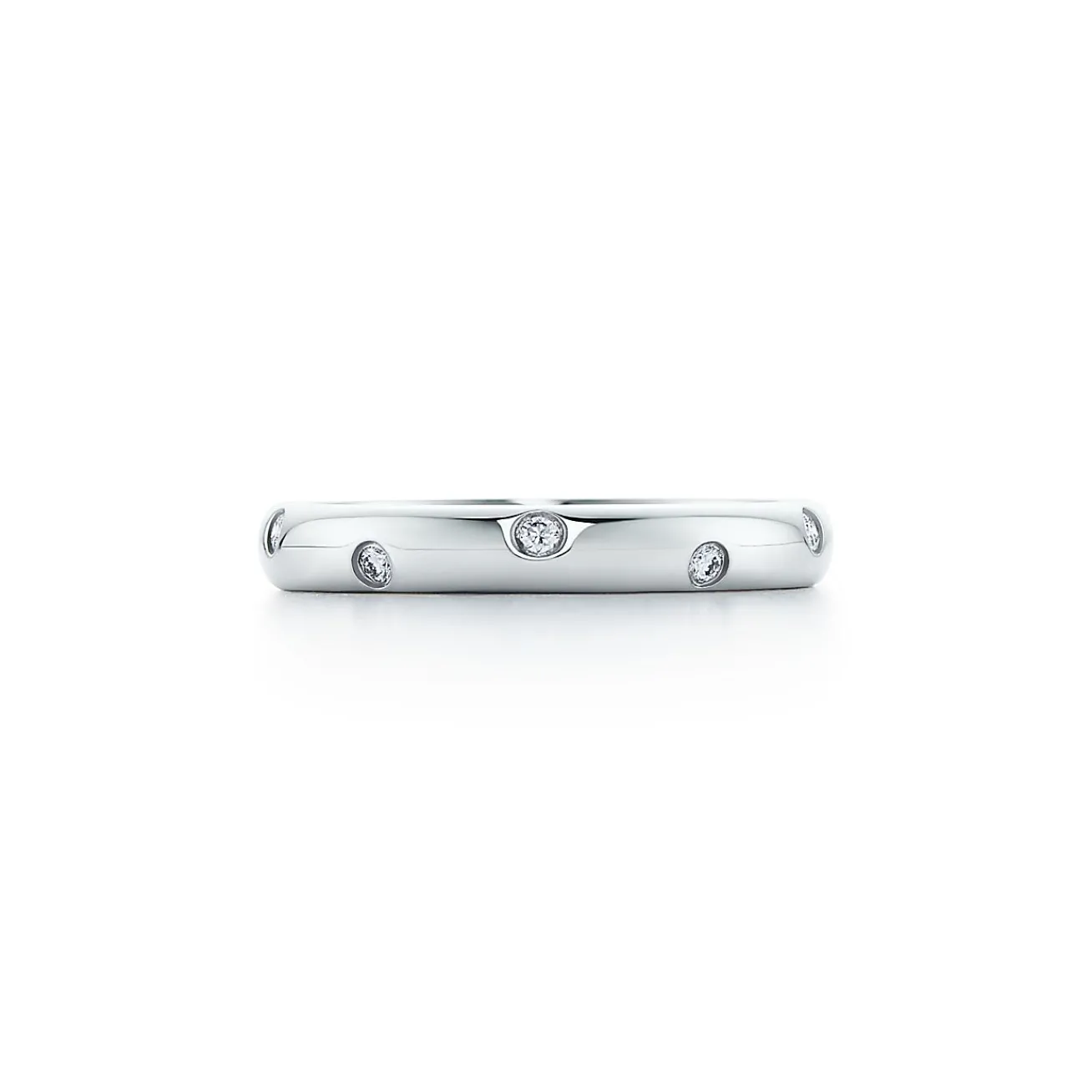 Tiffany & Co. Etoile band ring in platinum with diamonds, 3 mm wide. | ^Women Rings|Stacking Rings