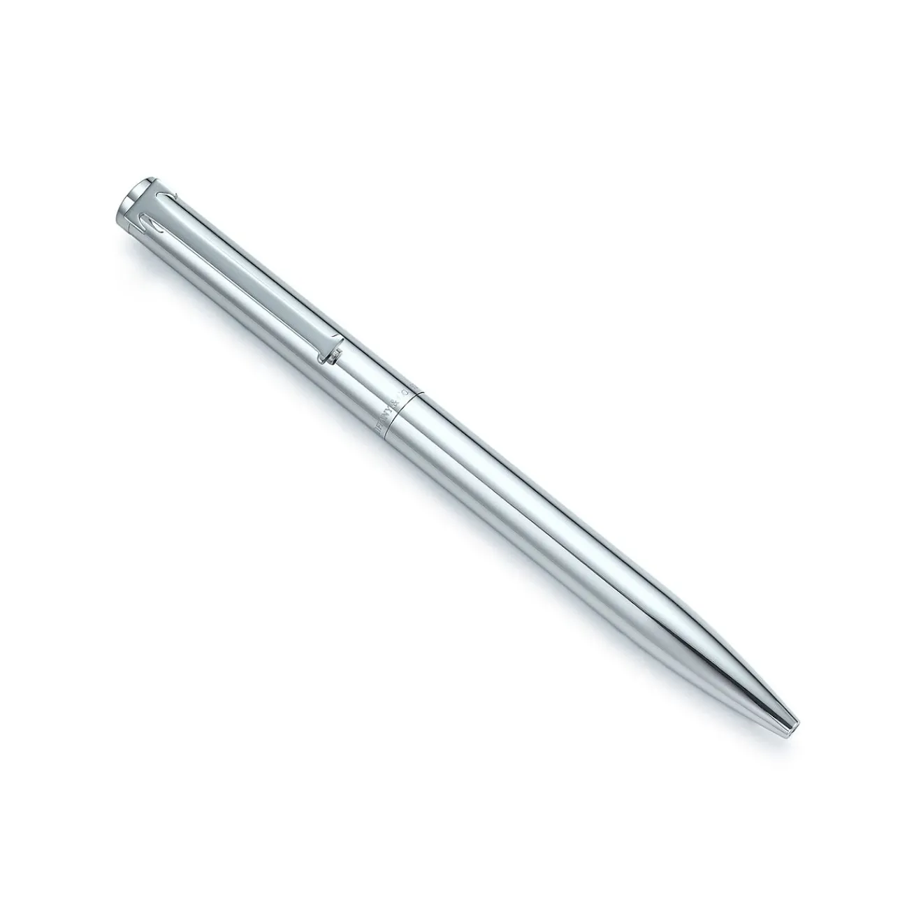 Tiffany & Co. Executive Tiffany T-clip retractable ballpoint pen in sterling silver. | ^ Gifts to Personalize|Business Gifts
