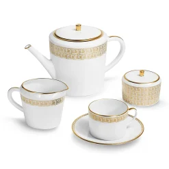 Tiffany & Co. Gold Tiffany T True Creamer with a Hand-painted Gold Rim | ^ Tableware|Coffee & Tea