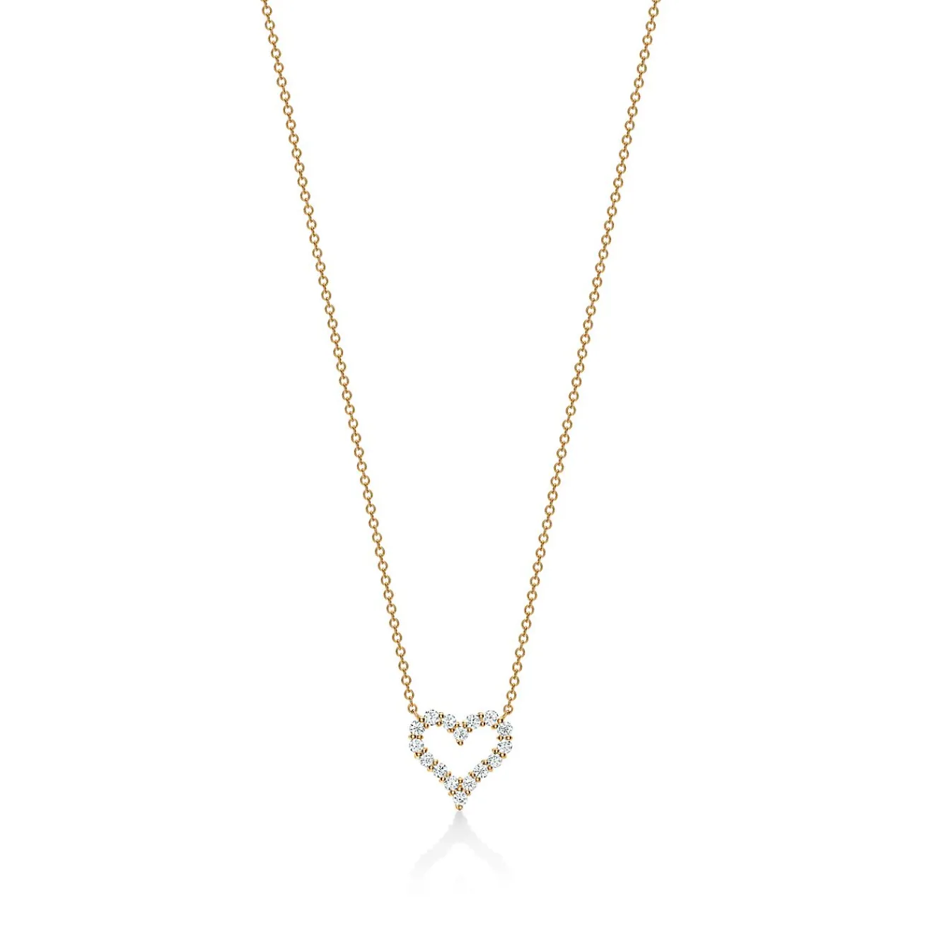 Tiffany & Co. Heart pendant in 18k gold with diamonds, mini. | ^ Necklaces & Pendants|Gold Jewelry