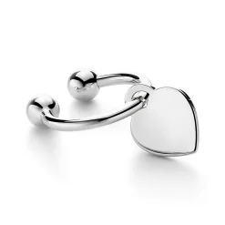 Tiffany & Co. Heart tag key ring in sterling silver. | ^Women Key Rings|Women's Accessories