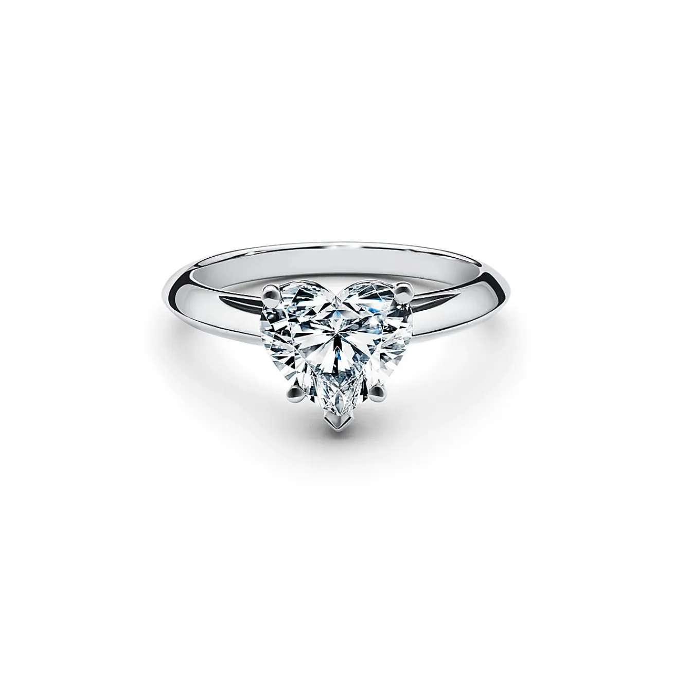 Tiffany & Co. Heart-shaped diamond engagement ring in platinum. | ^ Engagement Rings