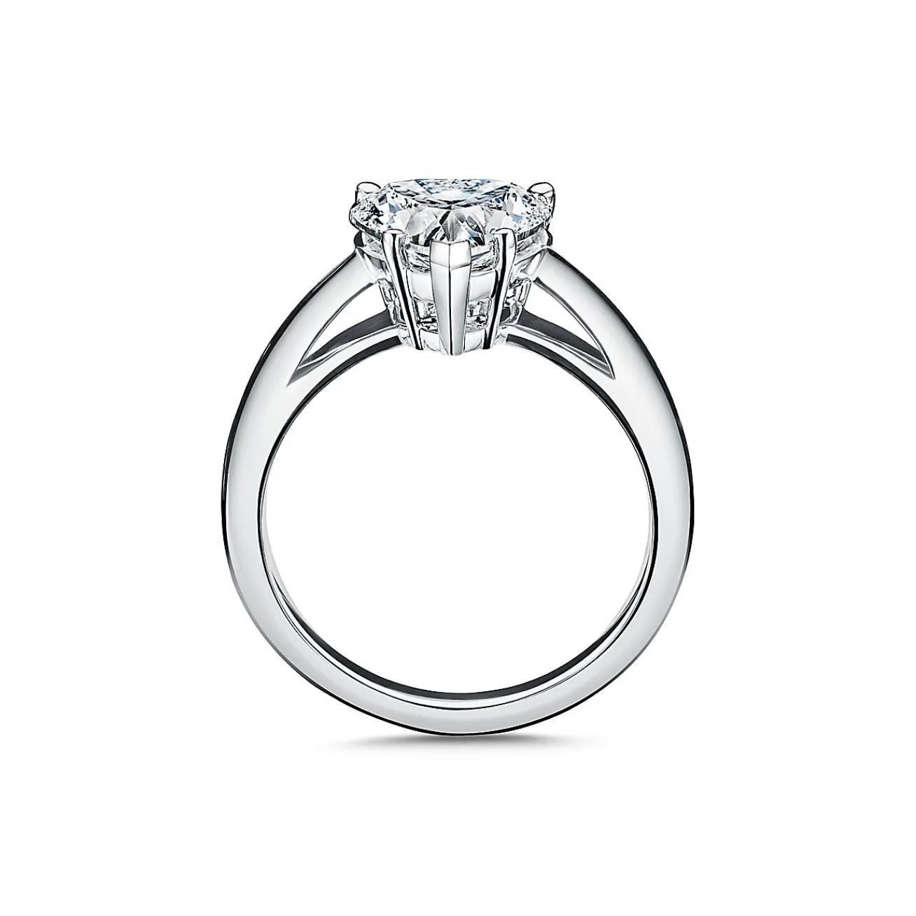 Tiffany & Co. Heart-shaped diamond engagement ring in platinum. | ^ Engagement Rings