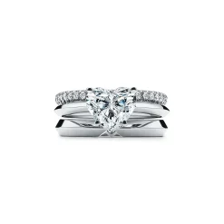 Tiffany & Co. Heart-shaped diamond engagement ring in platinum. | ^ Engagement Rings