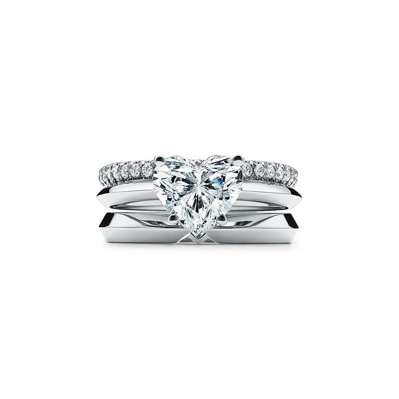 Tiffany & Co. Heart-shaped diamond engagement ring in platinum. | ^ Engagement Rings