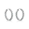Tiffany & Co. Hoop earrings in platinum with diamonds, medium. | ^ Platinum Jewelry|Diamond Jewelry