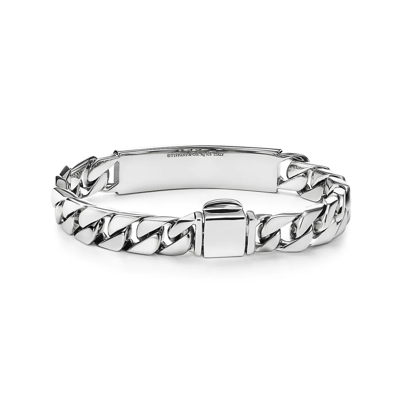 Tiffany & Co. I.D. bracelet in sterling silver, medium. | ^ Bracelets|Bold Silver Jewelry