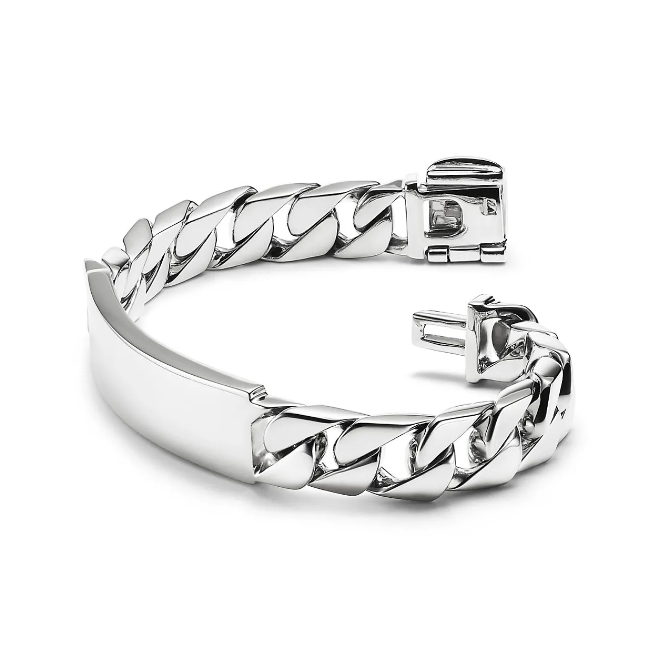 Tiffany & Co. I.D. bracelet in sterling silver, medium. | ^ Bracelets|Bold Silver Jewelry