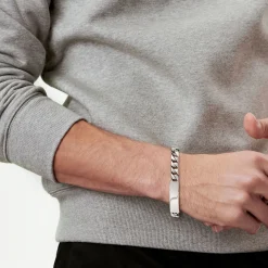Tiffany & Co. I.D. bracelet in sterling silver, medium. | ^ Bracelets|Bold Silver Jewelry