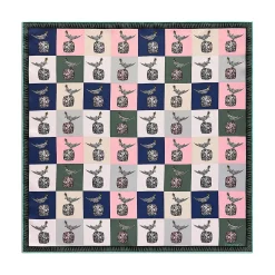 Tiffany & Co. Jean Schlumberger by Tiffany Bird on a Rock Square Scarf in Crystal Pink Silk | ^Women Scarves & Stoles|Women's Accessories
