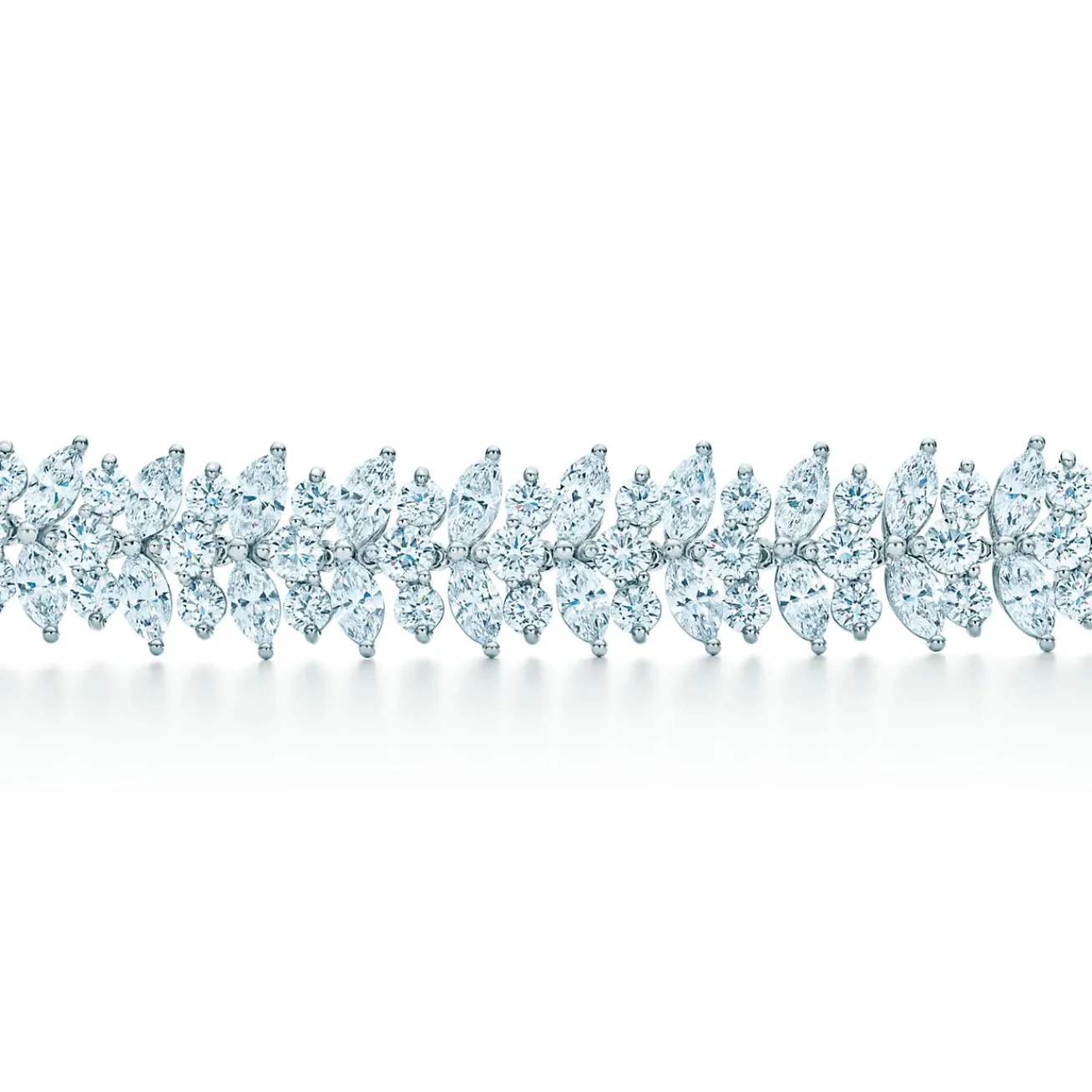 Tiffany & Co. Marquise diamond cluster bracelet in platinum. | ^ Platinum Jewelry|Diamond Jewelry