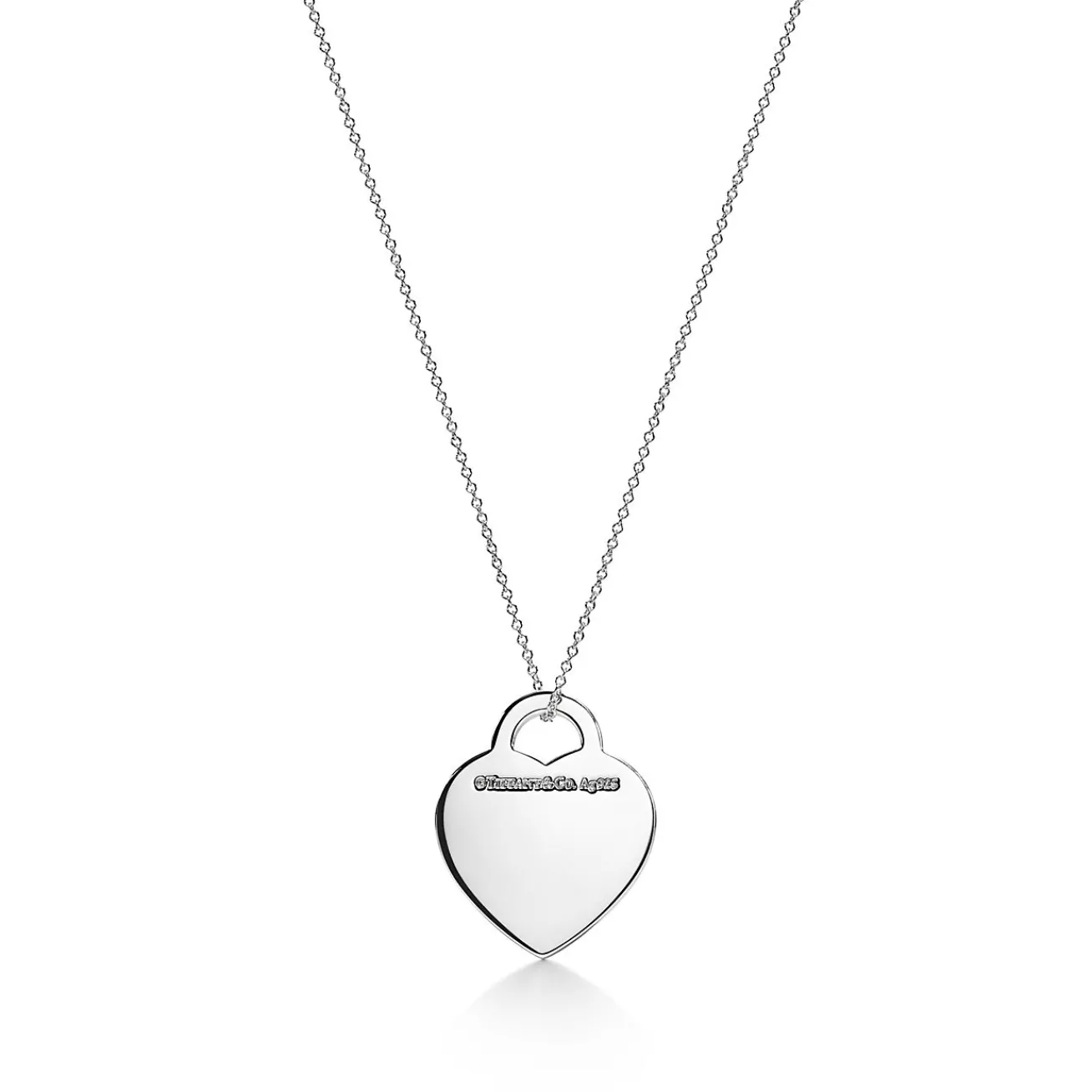 Tiffany & Co. Mom Medium Heart Tag Pendant in Sterling Silver | ^ Necklaces & Pendants|Sterling Silver Jewelry