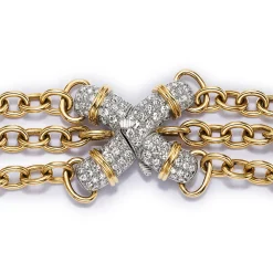 Tiffany & Co. Necklace in Yellow Gold and Platinum with Diamonds | ^ Necklaces & Pendants|Gold Jewelry