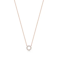 Tiffany & Co. Open circle pendant in 18k rose gold with diamonds, mini. | ^ Necklaces & Pendants|Rose Gold Jewelry