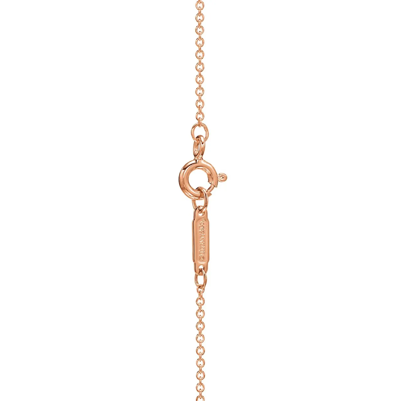 Tiffany & Co. Open circle pendant in 18k rose gold with diamonds, mini. | ^ Necklaces & Pendants|Rose Gold Jewelry