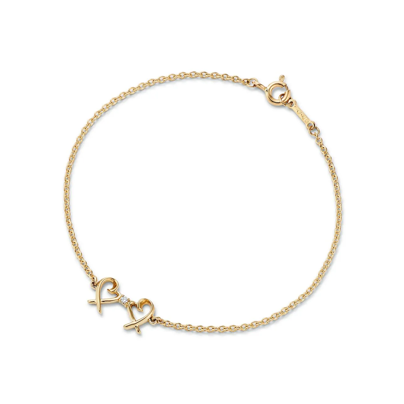 Tiffany & Co. Paloma Picasso® Double Loving Heart bracelet in 18k gold with diamonds, medium. | ^ Bracelets|Gifts for Her