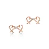 Tiffany & Co. Paloma Picasso® Double Loving Heart earrings in 18k rose gold with diamonds. | ^ Earrings|Rose Gold Jewelry