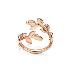 Tiffany & Co. Paloma Picasso® Olive Leaf Bypass Ring in Rose Gold | ^ Rings|Rose Gold Jewelry