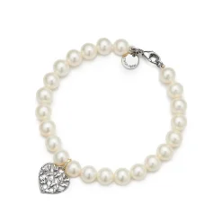 Tiffany & Co. Paloma Picasso® Olive Leaf pearl heart bracelet in sterling silver, medium. | ^ Bracelets|Gifts for Her