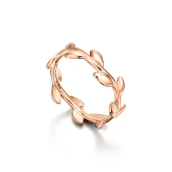 Tiffany & Co. Paloma Picasso® Olive Leaf Band Ring in Rose Gold, Narrow | ^ Rings|Stacking Rings