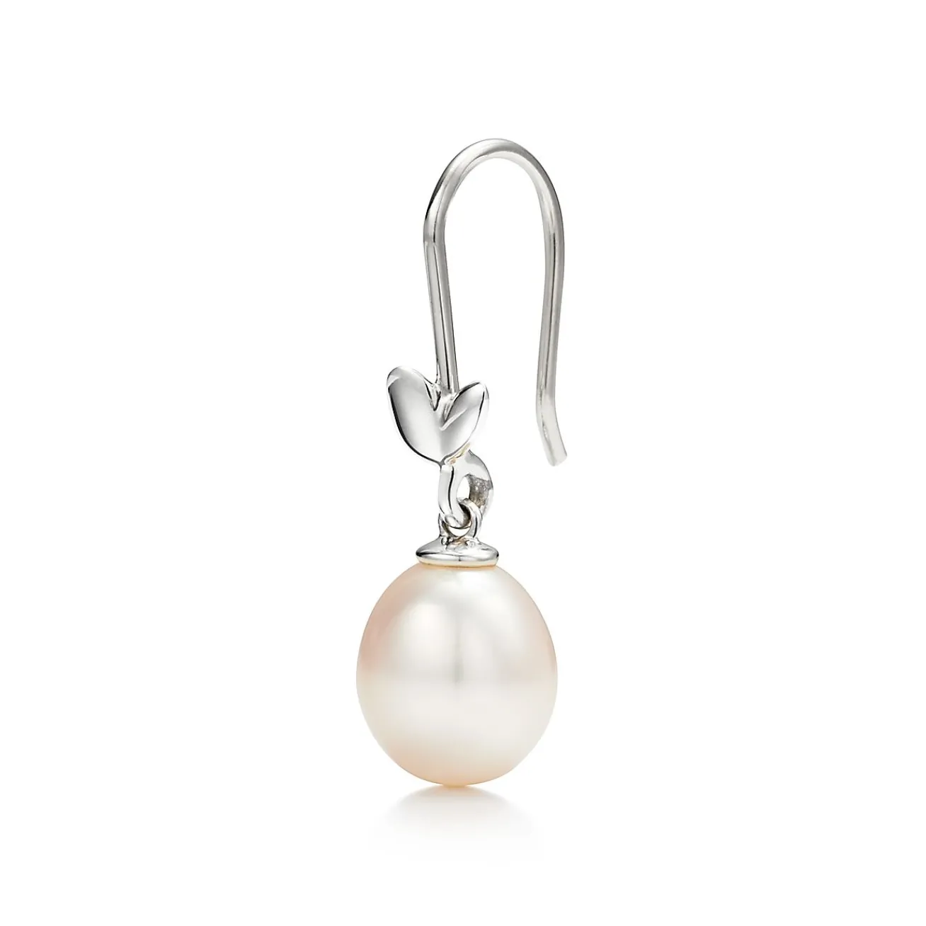 Tiffany & Co. Paloma Picasso® Olive Leaf drop earrings in sterling silver with pearls. | ^ Earrings|Sterling Silver Jewelry
