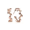 Tiffany & Co. Paloma Picasso® Olive Leaf hoop earrings in 18k rose gold. | ^ Earrings|Hoop Earrings